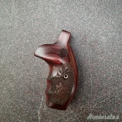 S&W Guance in Legno N Round Rosewood Checkered Engraved with Laser Logo