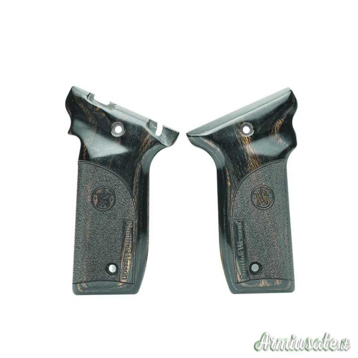 S&W Guance in Legno 22 Victory Classic Panel Silverblack with Laser Logo