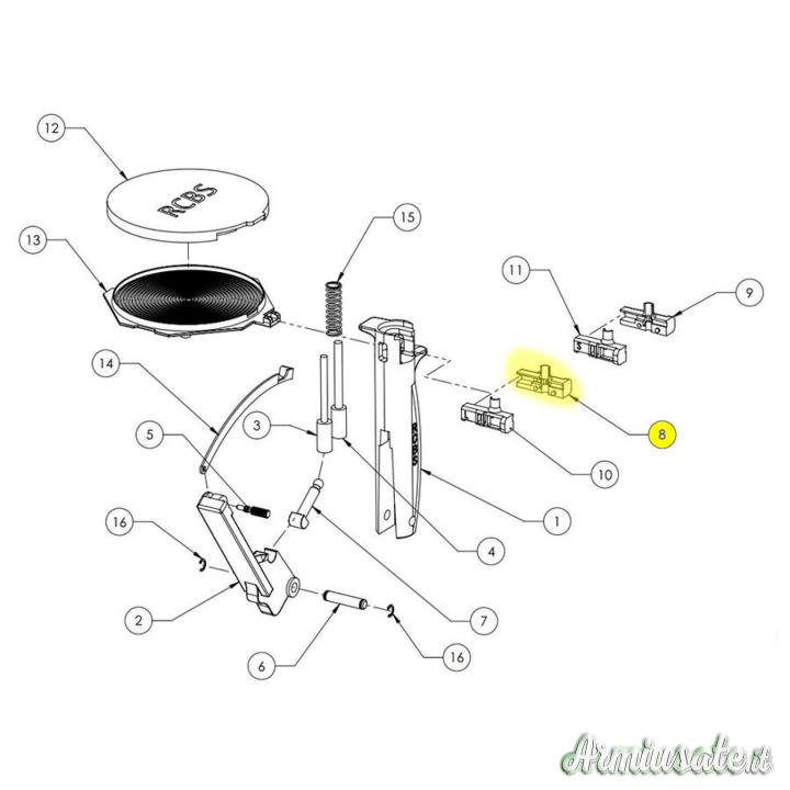 RCBS Hand Priming Tool : Primer Feed Large Right Half #7190203