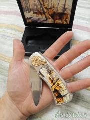 Coltello tema caccia da collezione