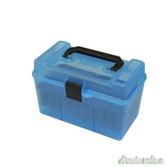 MTM Portacolpi H-50-RL Large Rifle Blu Trasparente