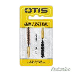 OTIS Rifle Brush Set Scovoli in bronzo/nylon per 6mm / .243 Cal