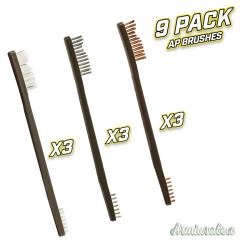 OTIS AP Set 9 Spazzole Bronzo + Nylon + Acciaio