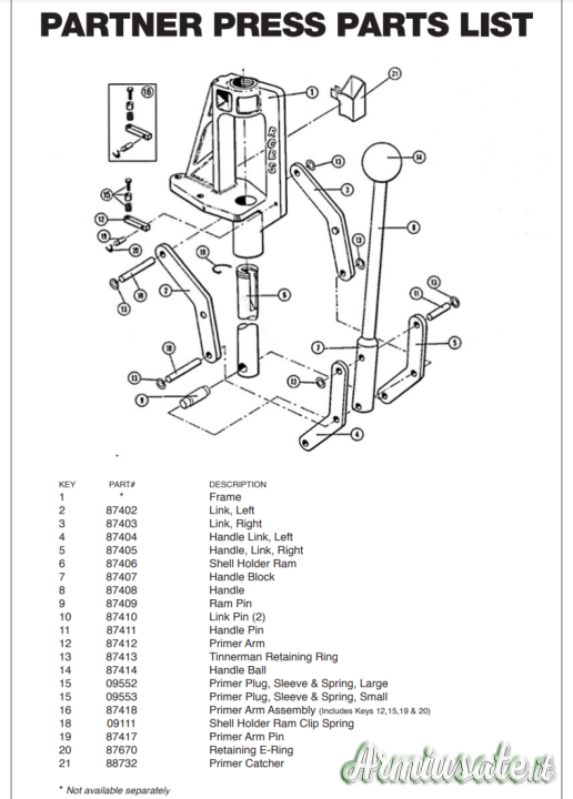 RCBS Partner Press Primer Arm #87412
