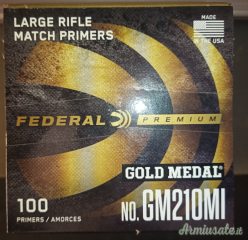 INNESCHI FEDERAL GM210MI GOLD METAL LARGE RIFLE MATCH PRIMER