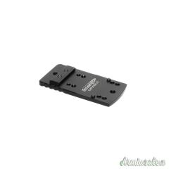 TONI SYSTEM Base piastrina a coda di rondine (tipo C) per red dot per Glock