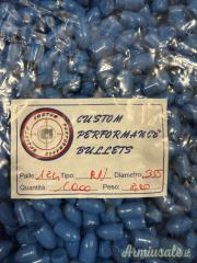 Palle in piombo verniciate Custom Performance Bullets RN 9x21 124 grani