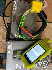 Nuovo dispositivo GPS portatile Garmin Alpha 300 e collare TT25 originali con scheda cartografica.