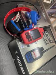 Palmare e collare gps di marca Tr-Dog modello Tron 7 con collare gps con beeper.