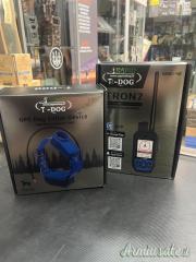 Palmare e collare gps di marca Tr-Dog modello Tron 7 con collare gps con beeper.