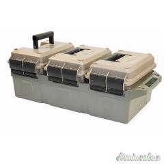 MTM AC3C Cassetta con 3-Can Ammo Crate 50 Cal. Dark Earth