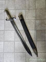 SCAMBIO Baionetta tedesca 1871 dorso a sega mono matricola pre ww1