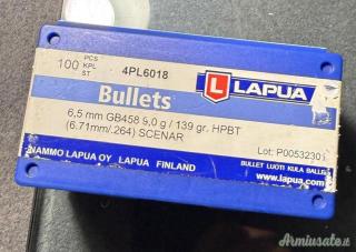 Palle carabina LAPUA cal. 6,5