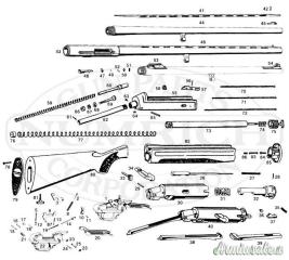 RICAMBI PER FUCILI BENELLI 121/123, SL80/SP80, S 90 ECC., CAL. 12. SOLO TEL.
