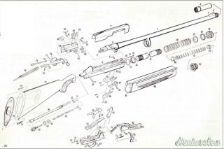 RICAMBI PER FUCILI BENELLI 121/123, SL80/SP80, S 90 ECC., CAL. 12. SOLO TEL.