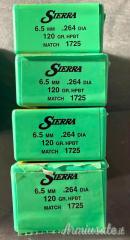 Palle Sierra cal. 6,5 .264 da 120 grani HPBT match