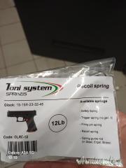 Molla recupero da12 libbre + asta guidamolla delle Toni System per Glock 19 Gen 3.