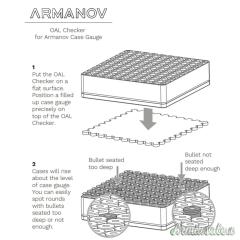 ARMANOV Uniformatore OAL per Ammo Checker 9x19mm 100 Colpi