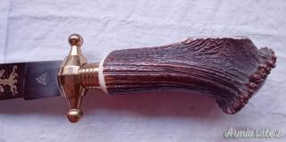 Coltello da caccia Indiana inox da esposizione manico in cervo