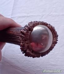 Coltello da caccia Indiana inox da esposizione manico in cervo