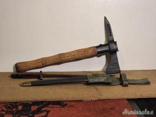 Baionetta Carcano con Piccozzino e sostegno per genio alpino 1 GM mod 27