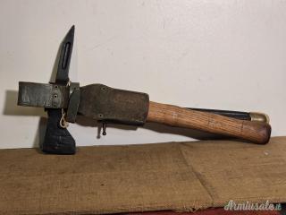 Baionetta Carcano con Piccozzino e sostegno per genio alpino 1 GM mod 27
