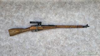 Carabina Mosin Nagant 91 30 cal 7.62x54 anno 1943 arsenale di Izhevsk ottica repro