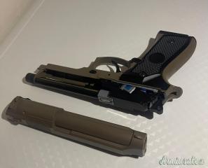 Saigo Defence Pistola Airsoft-Elettrica M9 AEP Tan CM126 + Fondina Rigida Softair