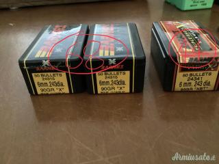 VENDO palle cal.6 mm/ .243 varie