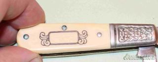 AFFARE Coltellino Scharade Scrimshaw Usa vintage