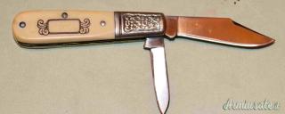 AFFARE Coltellino Scharade Scrimshaw Usa vintage