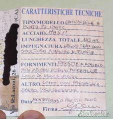 AFFARE  Gianni Canu Manico Forma Fucile