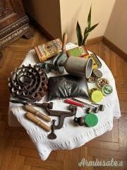 Materiale e componenti da ricarica vintage + cartucciera
