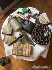 Materiale e componenti da ricarica vintage + cartucciera