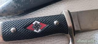 WW2 Coltello HITLERJUGEND TRANSIZIONALE Germania 1938 con MOTTO (!!!) 100% ORIGINALE INTOCCATO