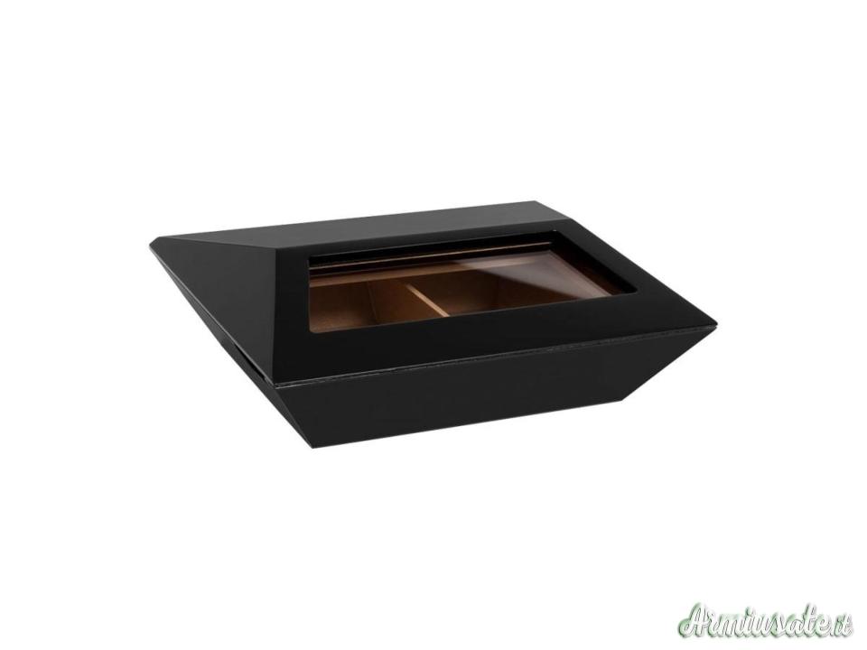 Humidor Supreme UMIDIFICATORE ARIA GLASSTOP BLACK Medium HS-720BLK