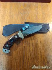 Coltello da caccia Herbertz in acciaio damascato 49 strati con fodero