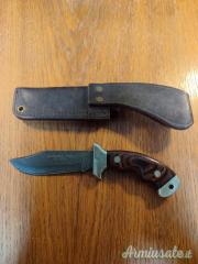 Coltello da caccia Herbertz in acciaio damascato 49 strati con fodero