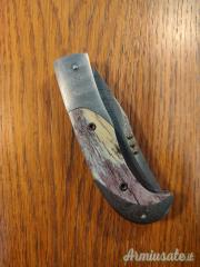 Coltello tascabile artigianale in acciaio Damasco