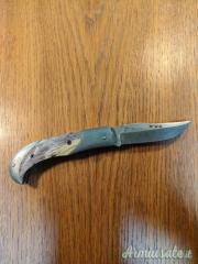 Coltello tascabile artigianale in acciaio Damasco