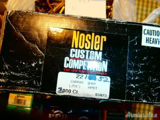 cedo palla Lapua sierra ,Nosler Hornady e PPU , bossoli per cal.223