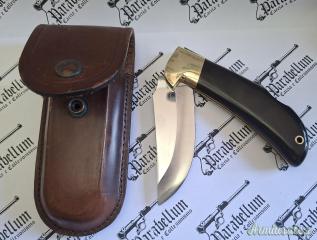 55 coltello chiudibile da caccia con fodero in cuoio grasso