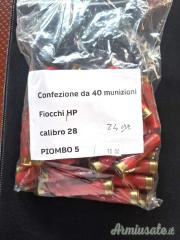 40 munzioni Fiocchi HP Calibro 28 Piombo 5