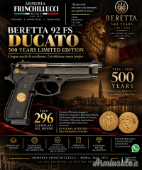 BERETTA 92 FS DUCATO - 500 YEARS LIMITED EDITION