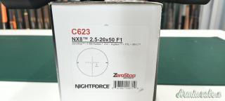 NightForce NX8 2.5-20x50 F1 ZS MilRad CW Mil-C