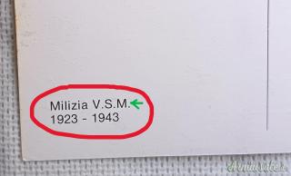 Rara cartolina commemorativa del XXXIV° BATTAGLIONE CC.NN. D’ASSALTO “SAVONA” (2^ ristampa)