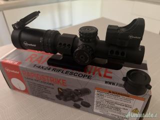 Ottica Firefield Rapidstrike 1-4x24 kit completo di attacco e mini dot