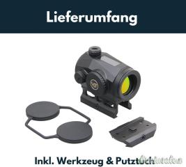 Red dot Vector Optics Scrapper 1x25 Solar Power Multi Reticle