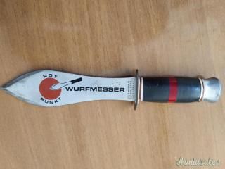 WURFMESSER HUGO KOLLER SOLINGEN- ROT PUMKT
