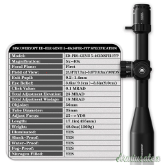 Ottica DISCOVERYOPT ED-PRS GEN III 5-40x56 SFIR FFP MRAD